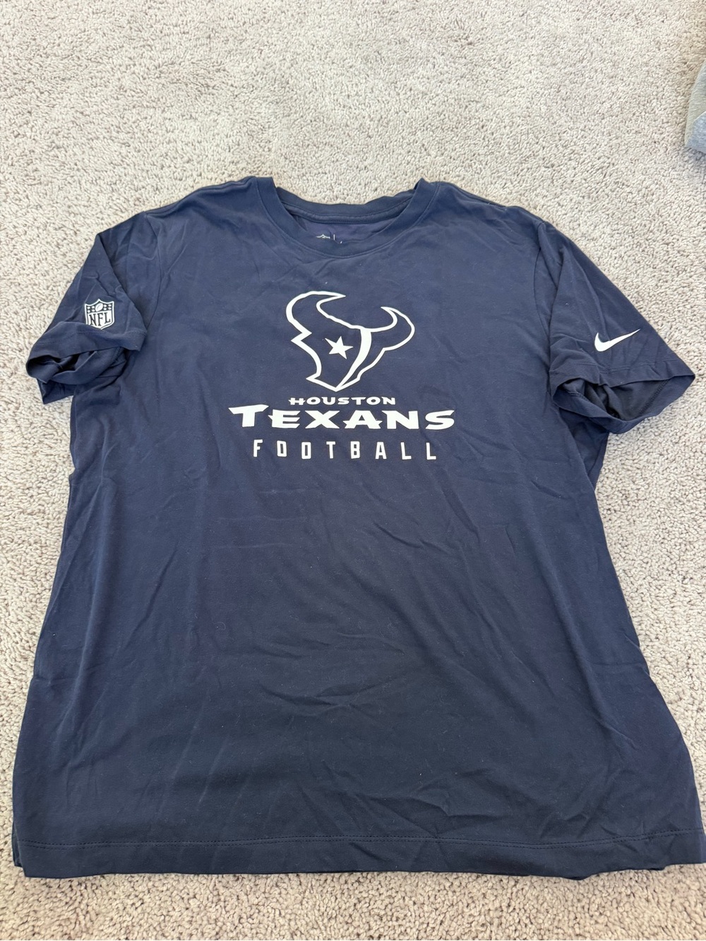 Nike Houston Texans Navy Blue Short Sleeve Tee